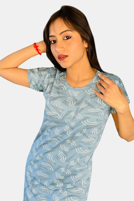 Sweetmoon Long T Shirt Nightdress - Blue — image 5
